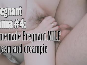 Беременная Ханна  4 Домашний беременный мамаша оргазм и кремпай