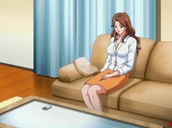 KinkySon заставляет возбужденную мамочку проглотить его огромный стержень  Хентай Аниме